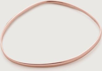 Monica Vinader Rose Gold Nura Reef Slim Bangle