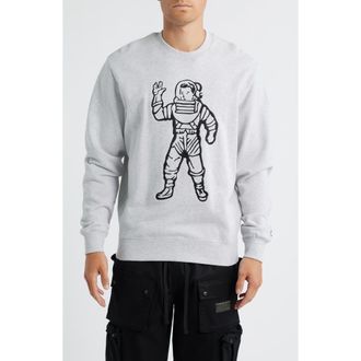 Billionaire Boys Club BB Astronaut Embroidered Cotton Crewneck Sweatshirt in Heather Grey at Nordstrom Rack, Size Xx-Large