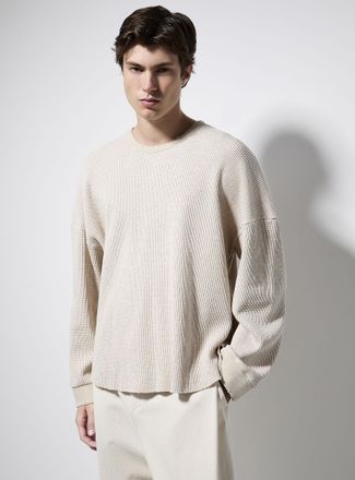 Le 31 Mens Worn waffled jersey T-shirt Imported from Seoul