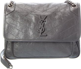 Saint Laurent Niki Medium Leather Satchel