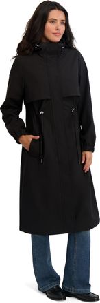 Elie Tahari Womens Softshell Trench Coat Lightweight Windproof Rain Jacket