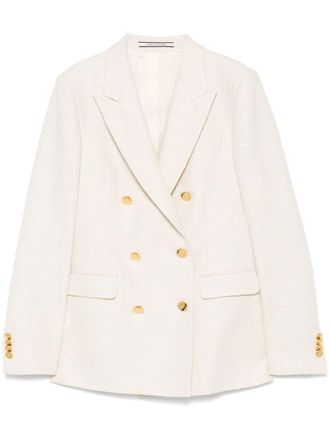 Tagliatore Womens Cotton Blend Double-Breasted Jacket
