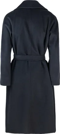 Max Mara Womens Midi Wrap Coat Ravenna Black