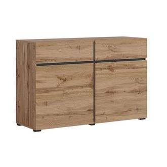 Petits Meubles Aparador 2 puertas 2 cajones estratificado marr&oacute;n