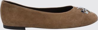 Tory Burch Ballerine Charlie in pelle scamosciata con logo Double T