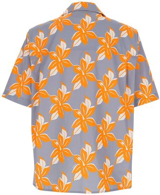 Gucci Mens Multicolor Floral Print Bowling Shirt Cotton