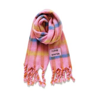 VERB TO DO I Love Winter Scarf - Dames - Wintersjaals - Veelkleurig - ONE Size - Accessoires