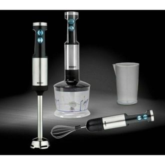 Trade Shop Trade Shop - Frullatore Ad Immersione 3in1 Lame Titanio 700w Sbattitore Tritatutto Minipimer