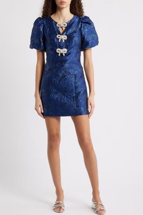 Lilly Pulitzer Amelie Jacquard Minidress in Low Tide Navy Nightshade at Nordstrom, Size 12