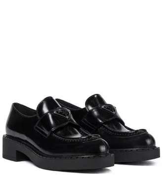 Prada Platform leather loafers
