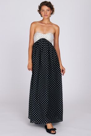 Rachel Antonoff Jaclyn Maxi Dress in Black & White Polka Dot at Nordstrom, Size Xx-Large