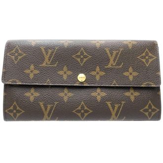 Louis Vuitton Monogram Brown Canvas Long Wallet (Bi-Fold) (Pre-Owned)