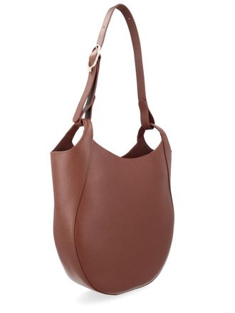 Longchamp Womens Hobo Bag Le Foulonn&eacute; Large Brown Cowhide Leather Shoulder