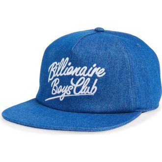 Billionaire Boys Club Script Embroidered Denim Adjustable Baseball Cap at Nordstrom