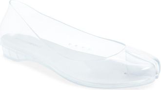 Jeffrey Campbell Fixed Split Toe Jelly Flat in Clear at Nordstrom, Size 11