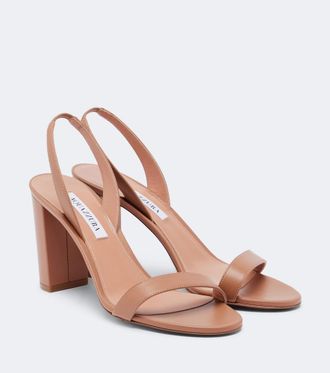 Aquazzura Sandali slingback So Nude in pelle