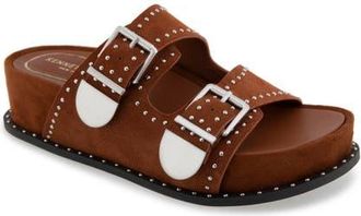 Kenneth Cole Gradie Wedge Sandal in Cognac Suede at Nordstrom, Size 5.5