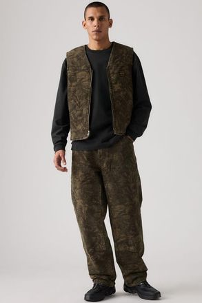 Levi's 568 Loose Straight Double Knee Carpenter Pants - Men - 28X32 - Green / Raleigh Camo Dark Olive Canvas