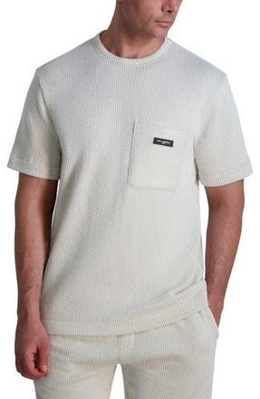 Karl Lagerfeld Oversize Texture T-Shirt in Natural at Nordstrom Rack, Size Medium