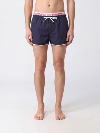 Versace Boxer da mare in poliestere con fascia elasticizzata logata e coulisse