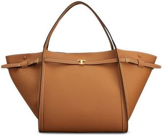 Tod's Medium T Timeless Leather Tote in Kenia Scuro at Nordstrom
