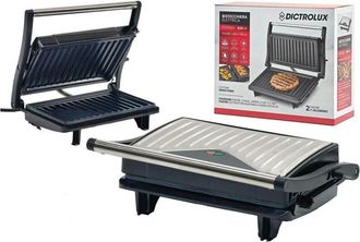 Trade Shop Trade Shop - 800w Bistecchiale El&eacute;ctrico Cocina Sin Humo Acero 2 Placas De Aluminio