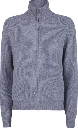 Seventy Sweater Long Sleeves Mock Neck 940 Light Grey