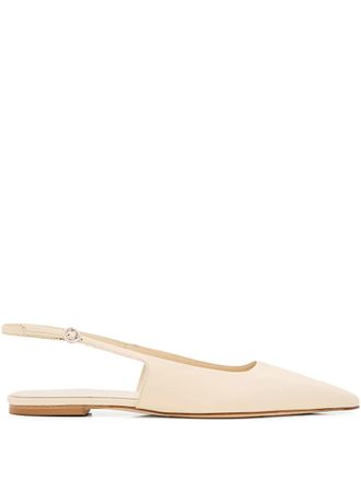 Aeyde leather ballerina shoes - women - Nappa Leather/Rubber/Calf Leather/Calf Leather - 38 - Neutrals