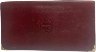 Balenciaga Pre-owned Vintage leren kaarthouder - Dames - Vintage Accessoires - Rood - ONE Size - Leer - Vintage
