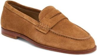 Bruno Magli Lixia Penny Loafer in Cognac Suede at Nordstrom, Size 10.5