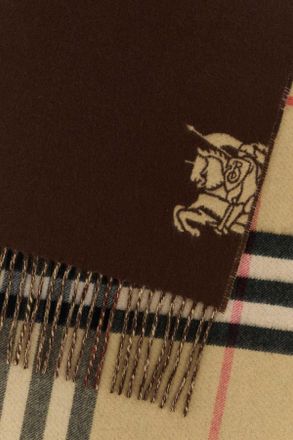 Burberry Unisex Solid Scarf Brown Cashmere