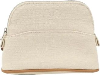 Herm&egrave;s Pre-owned Bolide MiniMini Canvas Pouch - - Pre-owned - Donna - Beige - ONE SIZE