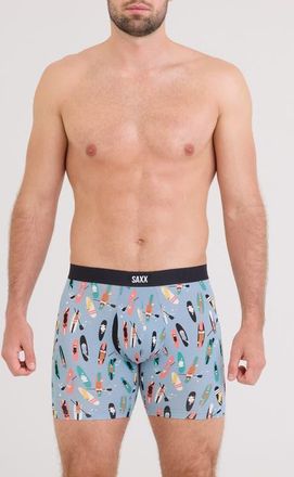 Saxx Vibe Xtra Soft Comfort Boxer Briefs in Sup Dogs-Ashley Blue at Nordstrom, Size Xx-Large