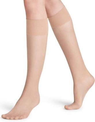 Falke Pure Matt 20 Denier Sheer Knee High Socks in Crystal at Nordstrom, Size Medium