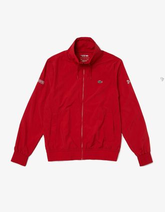 Lacoste Mens Novak Djokovic Lightweight Zip Jacket - Sport X Novak Djokovic Lightweight Zip Jacket - Red - Size: 38/36/Regular