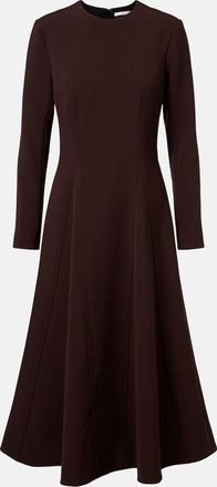 Emilia Wickstead Olivienne pleated cr&ecirc;pe midi dress