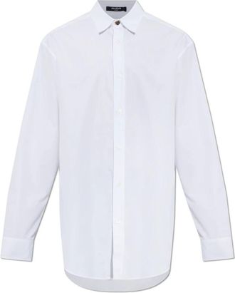 Balmain Classic Shirt - Heren - Zakelijke Overhemden - Wit - 4XL - Katoen - Overhemden