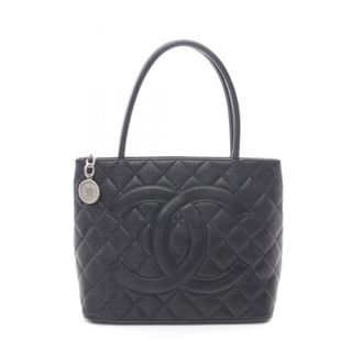 Chanel Black Leather Tote Bag (Pre-Owned)