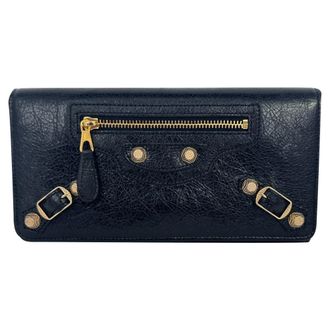 Balenciaga Balenciaga Le City Geldbeugel in Zwart Leder
