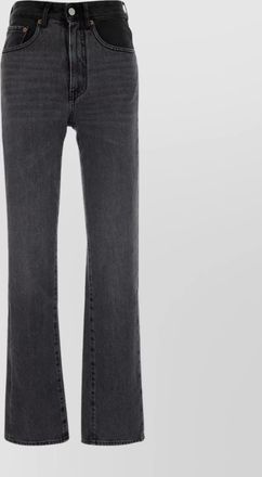 Maison Margiela denim trousers with belt loops and contrast patch