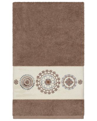 Linum Home Textiles Isabelle Turkish Cotton Embellished Bath Towel