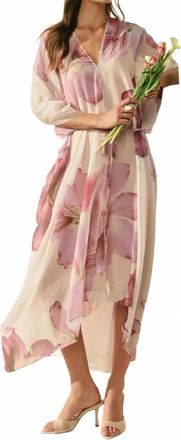 Dress Forum Womens Orchid Bloom Kaftan Dress In Pink