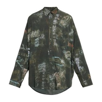 Balenciaga Shirt With Pocket - male - Balenciaga - Casual Shirts - Green - M - Shirts