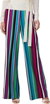 Diane Von F&uuml;rstenberg Alexander Stripe Pants in Tropez Stripe Big Gossip Pink at Nordstrom, Size Xx-Small