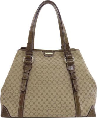 Celine Macadam Brown Canvas Tote Bag (Pre-Owned)