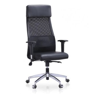 Home Heavenly Home Heavenly - Silla De Oficina Aire Silla Giratoria Elevable Y Reclinable Color: Negro