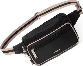 Baggallini Securtex Classic Anti-Theft Belt Bag Sling in Black/neutral at Nordstrom