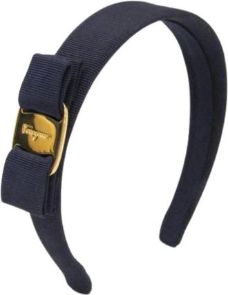 Ferragamo Pre-owned Accessories, female, Blue, Size: ONE SIZE Pre-owned Vara Alice band