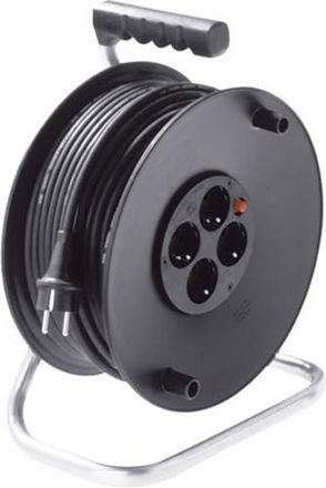 Bachmann Enrollador De Cable Bachmann 395.181 50m Negro Robusto