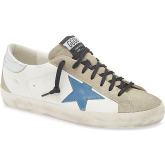Golden Goose Super-Star Sneaker in White/gray/silver Blue at Nordstrom, Size 11Us